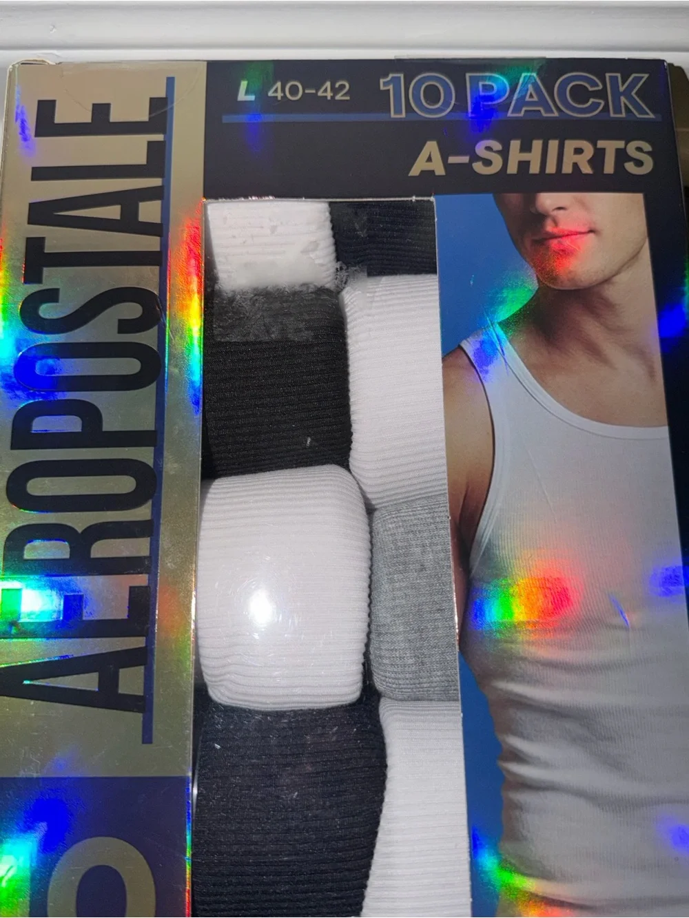 Aeropostale Men's 10-Pack A-Shirts Tank Tops